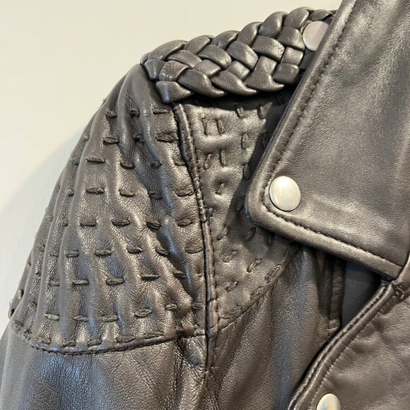 Maje Madone Leather Jacket - Picture 4 of 9